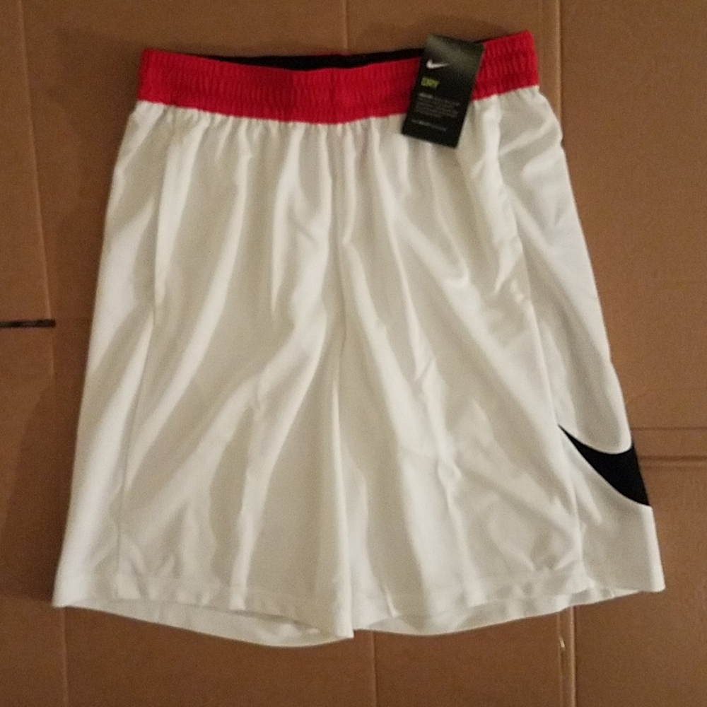 Nike Dri-Fit shorts with red draw string